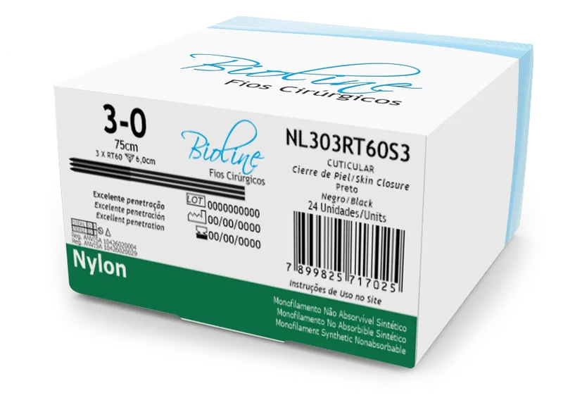 NYLON 3-0 3AG RT COR6,0-3X75CM