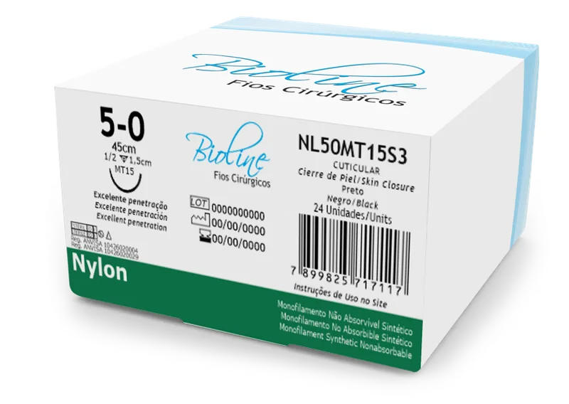 NYLON 5-0 AG1/2 COR1,5-45CM