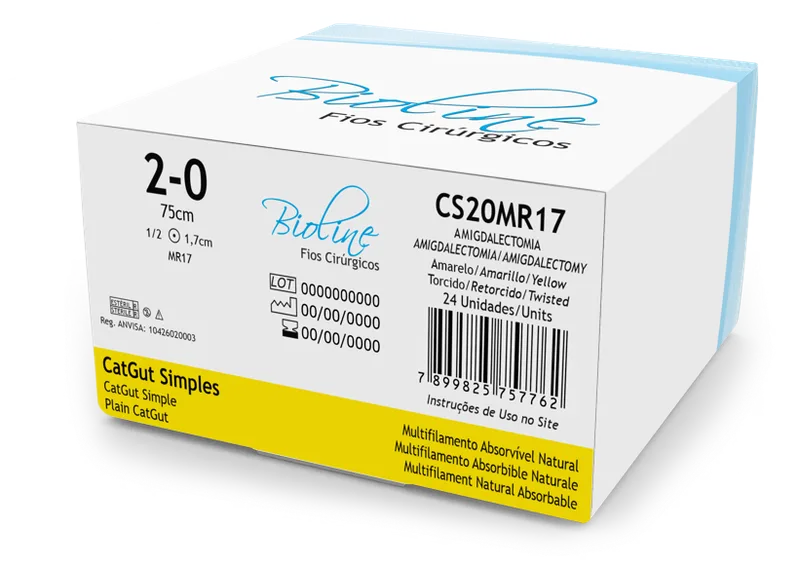 CATGUT SIMPLES 2-0 1/2 R 1,7-75CM