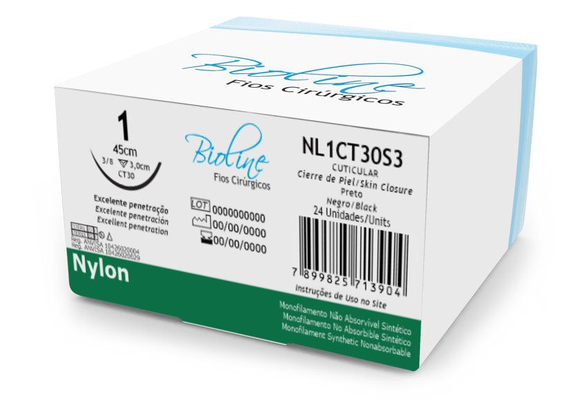 NYLON 1 AG3/8 COR3,0-45CM