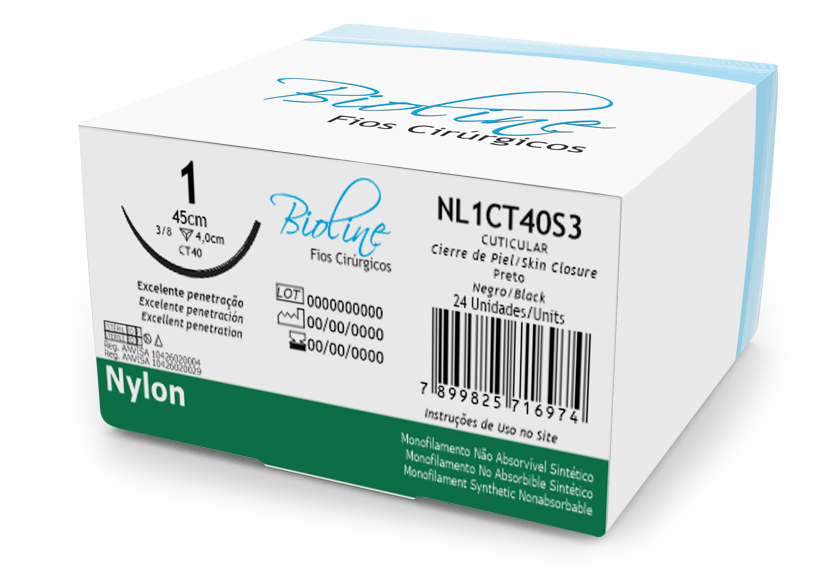 NYLON 1 AG3/8 COR4,0-45CM