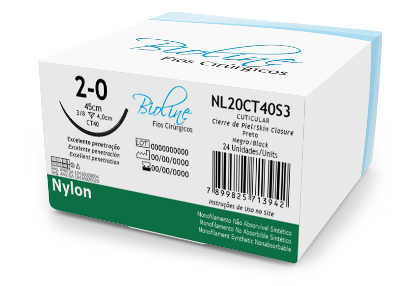 NYLON 2-0 AG3/8 COR4,0-45CM