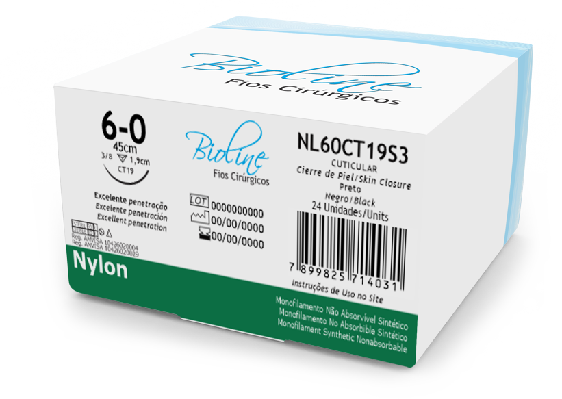NYLON 6-0 AG3/8 COR1,9-45CM