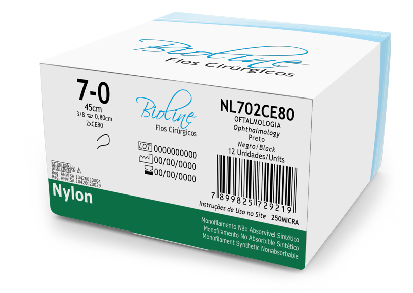 NYLON 7-0 2AG3/8 ESP0,80-45CM